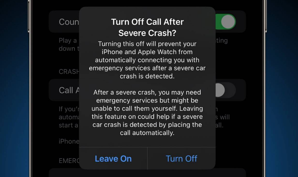石河子乡苹果14维修分享 iPhone 14 和 Apple Watch 上关闭崩溃检测 